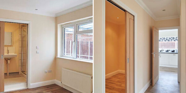 Photo of disability adapted rooms with widened doorways