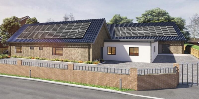 Artists impression of disability adapted accessible new build house