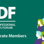 Graphic of a diverse crowd of people with the text "PDF The Professional Deputies Forum - Corporate Members"